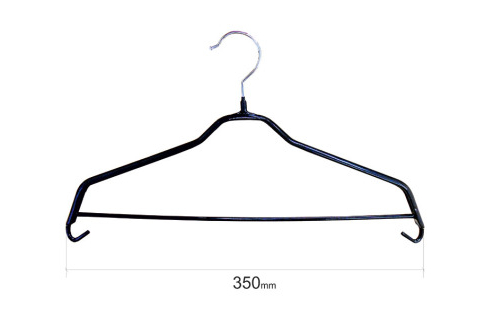Плечики для одежды type 6Х метал. 35см (черная) с перекладиной