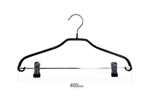 Плечики для одежды type 6ХХ метал. 40см (черная) с прищепками