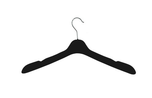 W-40F Плечики для одежды пластик флок 40см (черные)